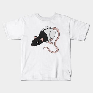 A Little Rattie - Black Hooded Kids T-Shirt